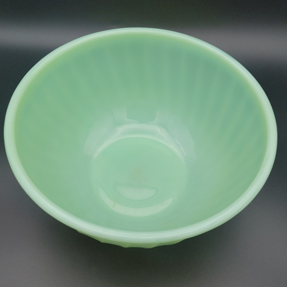Vintage MCM Retro 1950’s Anchor Hocking Fire King Green Jadeite Swirl 9-Inch Mix - Picture 3 of 5